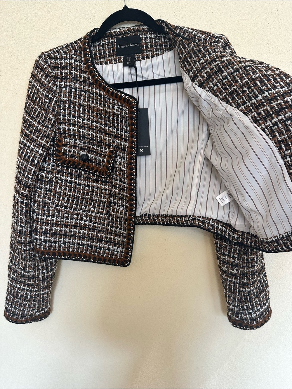 Christian Lacroix Tweed Pattern Evening Jacket NWT - Picture 3 of 7